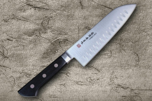 Fujiwara Kanefusa Japanese Steel Chef's Santoku Knife 180mm