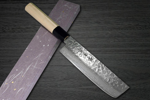 Sakai Takayuki 45-Layer Damascus Buffalo Tsuba Japanese Chefs Vegetable Knife 160mm