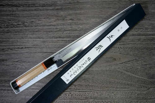 Masamoto KH Damascus Honkasumi Gyokusei-ko Japanese Chefs YanagibaSashimi 300mm KH0430 with Octagonal Sourinkaku Handle