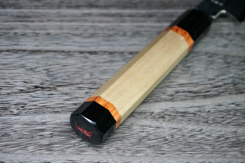 Masamoto KH Damascus Honkasumi Gyokusei-ko Japanese Chefs YanagibaSashimi 330mm KH0433 with Octagonal Sourinkaku Handle