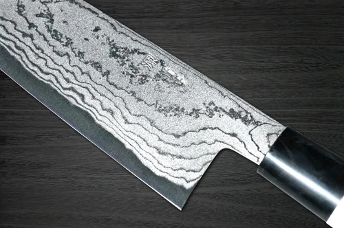 Coltello Gyuto da Chef Giapponese MB in Damasco Aogami No.2 di Shigeki Tanaka 240mm con Manico in Legno di Magnolia
