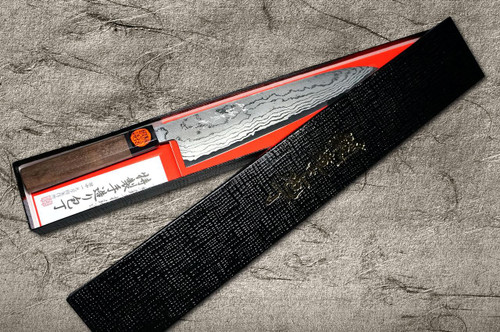 Shigeki Tanaka Aogami No.2 Damascus WN Japanese Chef's Gyuto Knife 240mm with Walnut Handle 