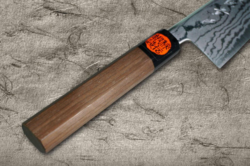 Shigeki Tanaka Aogami No.2 Damascus WN Japanese Chef's Gyuto Knife 240mm with Walnut Handle 