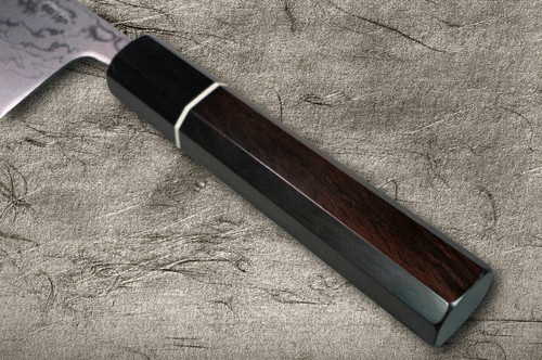 Shigeki Tanaka Aogami No.2 Damascus EB Japanese Chefs Gyuto Knife 210mm with Ebony Handle