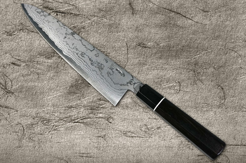 Shigeki Tanaka Aogami No.2 Damascus EB Couteau Gyuto du Chef Japonais 240mm avec Manche en Ébène