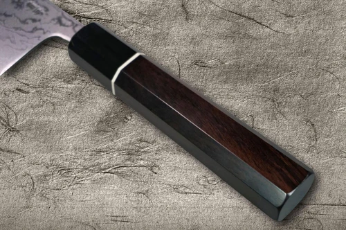 Shigeki Tanaka Aogami Nr.2 Damast EB Japanisches Koch-Gyuto 270mm mit Ebenholzgriff