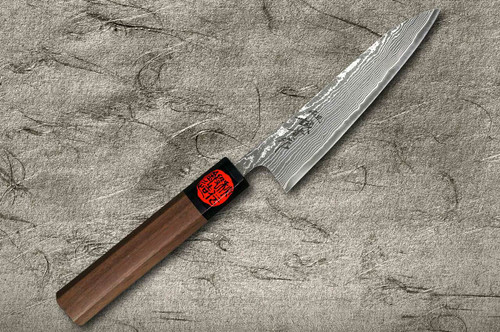 Shigeki Tanaka 33-Layer R2SG2 Damascus Harukaze Japanese Chefs Petty KnifeUtility 135mm with Walnut Handle
