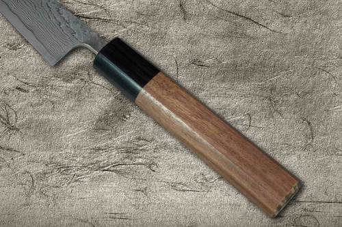 Shigeki Tanaka 33-Layer R2SG2 Damascus Harukaze Japanese Chefs Petty KnifeUtility 150mm with Walnut Handle