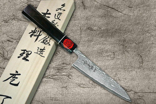 Kei Kobayashi R2 Special Finished CS Japanese Chef's Knife SET  (Gyuto210-Slicer-Santoku-Vegetable-Petty) with Red Lacquered Wood Handle