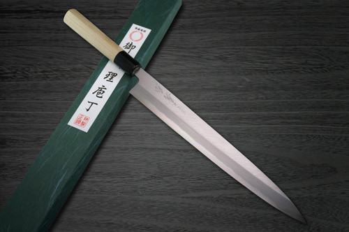 Yoshihiro White No.2 Supreme Jousaku JCHC Japanese Chefs YanagibaSashimi 300mm with Magnolia Wood Handle