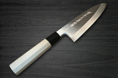 Yoshihiro Aogami No.2 Aogasumi B2HC Japanese Chefs Deba Knife 180mm with Magnolia Wood Handle