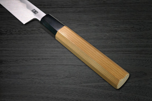 Yoshihiro Aogami No.1 Wave Aonamiuchi B1HC-Y Japanese Chefs YanagibaSashimi 300mm with Saya Sheath and Yew Handle
