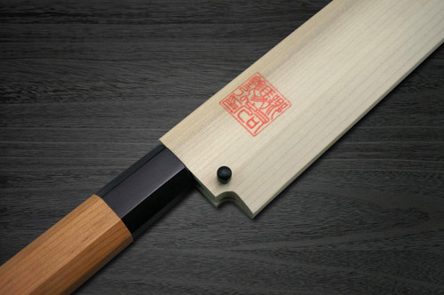 Yoshihiro Aogami No.1 Wave Aonamiuchi B1HC-Y Japanese Chefs YanagibaSashimi 300mm with Saya Sheath and Yew Handle