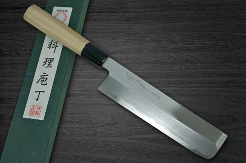 Yoshihiro White No.2 Supreme Jousaku JCHC Japanese Chefs UsubaVegetable 180mm with Magnolia Wood Handle