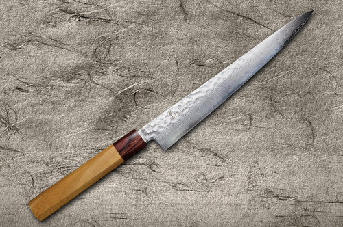 Sakai Takayuki 33-Layer VG10 Damascus Hammered WA Japanese Chefs SlicerSujihiki 240mm