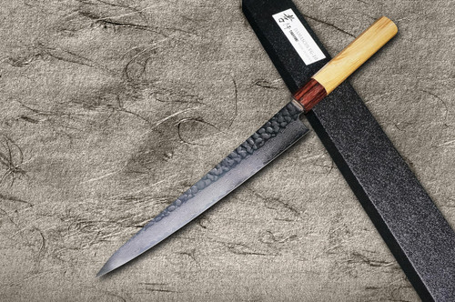 Sakai Takayuki 33-Layer VG10 Damascus Hammered WA Japanese Chefs SlicerSujihiki 240mm