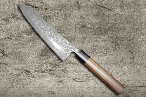 Shigeki Tanaka 33-Layer R2SG2 Damascus Harukaze Japanese Chefs Gyuto Knife 210mm with Walnut Handle