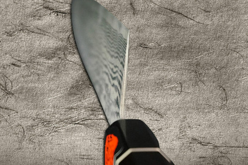 Shigeki Tanaka 33-Layer R2SG2 Damascus Habakiri Japanese Chefs Gyuto Knife 270mm with Ebony Handle