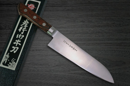 Sakai Takayuki Aoniko Blue 2 Steel Japanese Chefs Santoku Knife 180mm