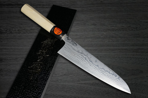 SHIGEKI TANAKA Gyuto (Chef's Knife) Powdered HSS R2 Damascus with Ir –  Honmamon-Japan