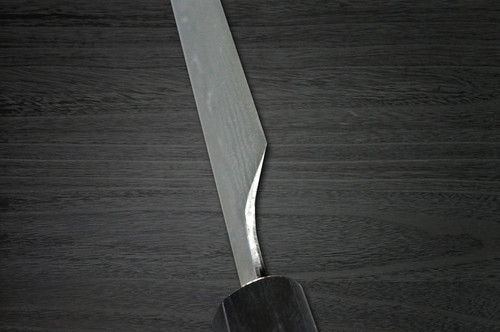 Couteau Petty (utilitaire) japonais de chef Shigeki Tanaka Aogami No.2 Damas MB 150 mm avec manche en bois de magnolia