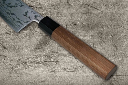Shigeki Tanaka Aogami No.2 Damascus WN Japanese Chef's Petty Knife(Utility) 150mm with Walnut Handle 