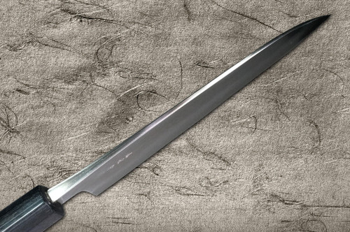 Takayuki Iwai Aogami No.2 Damascus FUMON RS Japanese Chef's Santoku Knife 165mm 