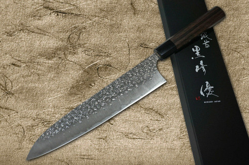 Yu Kurosaki R2SG2 Hammered SHIZUKU WA RS8B Japanese Chefs Gyuto Knife 270mm with Black-Ring Octagonal Handle