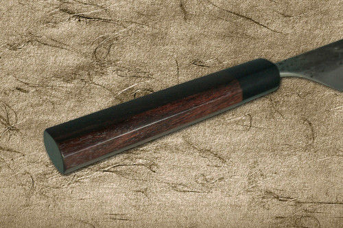 Yu Kurosaki Aogami Super Hammered Kurouchi WA RS8B Japanese Chefs Gyuto Knife 270mm with Black-Ring Octagonal Handle