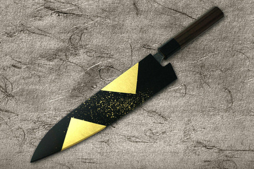 Saya Sheath with Genuine 24K Japanese Gold Leaf Chef KnifeGyuto 180mm