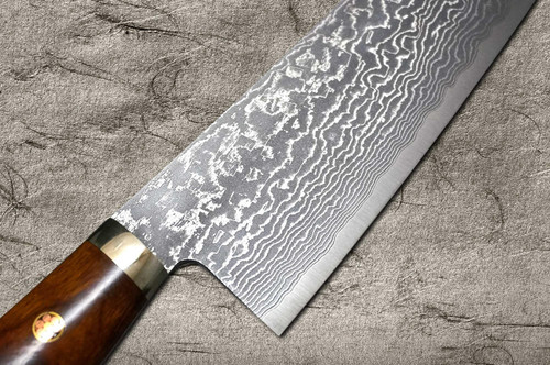 Shigeki Tanaka 33-Layer R2(SG2) Damascus IR Japanese Chef's Gyuto Knife 180mm with Desert Ironwood Handle 