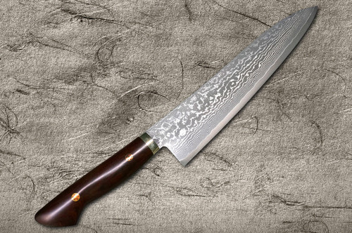 Shigeki Tanaka 33-Layer R2(SG2) Damascus IR Japanese Chef's Gyuto Knife 240mm with Desert Ironwood Handle 
