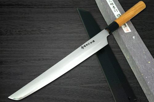Sakai Takayuki Homura Kogetsu (Aogami 2 steel) Japanese Chef's Sakimaru-Yanagiba(Sashimi) 300mm Genbu 