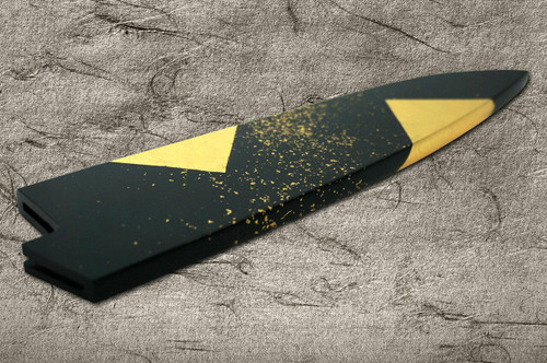 Sakai Takayuki 33-Layer VG10 Damascus Hammered Japanese Chefs Gyuto Knife and Saya SET 210mm with Genuine 24K Japanese Gold Leaf Saya Sheath