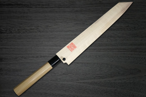 Yoshihiro Aogami No.1 Damascus Suminagashi B1SN Japanese Chefs Kiritsuke-YanagibaSashimi 270mm with Saya Sheath and Magnolia Wood Handle