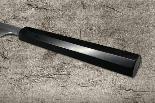 Yoshihiro Aogami No.1 Damascus Suminagashi B1SN-E Japanese Chefs Kiritsuke-YanagibaSashimi 270mm with Saya Sheath and Ebony Handle