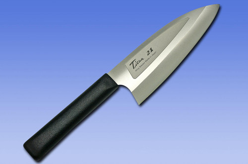 FOREVER Hybrid Silver Titanium 21 Japanese Chef's Deba Knife 160mm