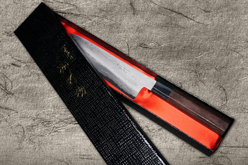 Takayuki Iwai Aogami No.2 Damascus FUMON RS Japanese Chef's Gyuto Knife 165mm 