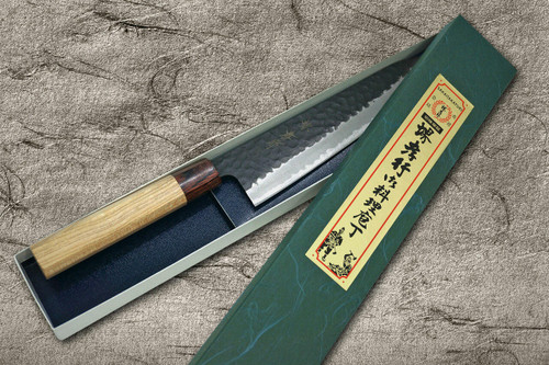 Sakai Takayuki Aogami Super Kurouchi Hammered WA Japanese Chefs Gyuto Knife 240mm