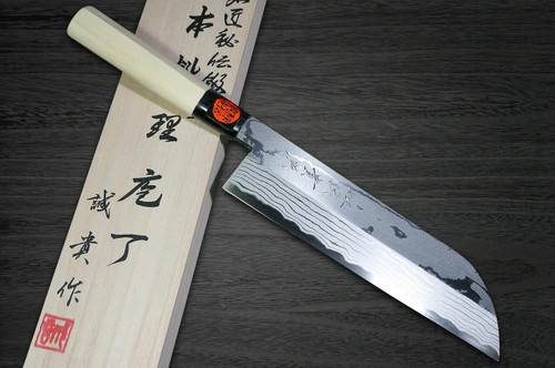 Shigeki Tanaka Aogami No.2 Damascus Japanese MB Chefs Kamagata-UsubaVegetable 210mm with Magnolia Wood Handle