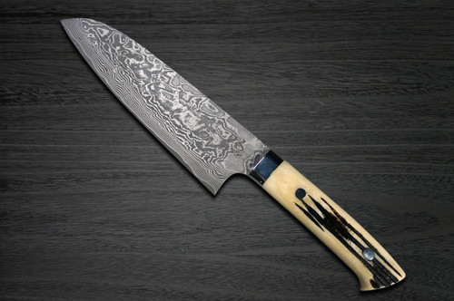 Takeshi Saji R2(SG2) Black Damascus DHW Japanese Chef's Santoku