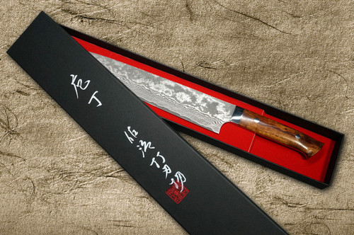 Takeshi Saji VG10 Black Damascus IR Japanese Chefs Gyuto Knife 270mm with Desert Ironwood Handle