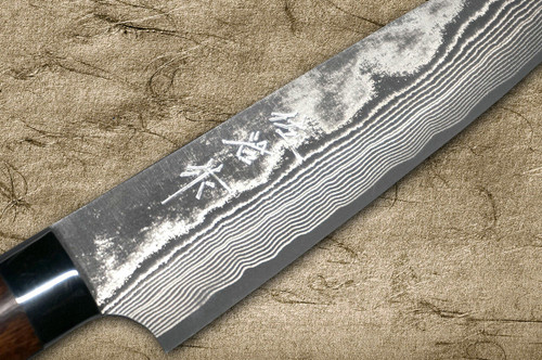 Takeshi Saji VG10 Black Damascus IR Japanese Chefs Petty KnifeUtility 130mm with Desert Ironwood Handle