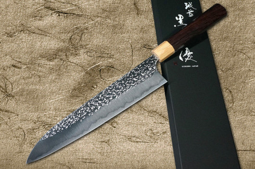 Yu Kurosaki R2SG2 Hammered SHIZUKU WA RS8P Japanese Chefs Gyuto Knife 270mm with White-Ring Octagonal Handle