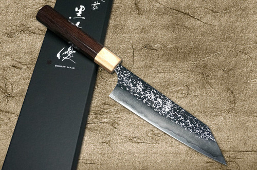 Yu Kurosaki R2SG2 Hammered SHIZUKU WA RS8P Japanese Chefs Bunka Knife 165mm with White-Ring Octagonal Handle