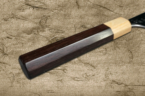 Yu Kurosaki R2SG2 Hammered SHIZUKU WA RS8P Japanese Chefs Bunka Knife 165mm with White-Ring Octagonal Handle