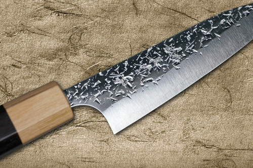 Yu Kurosaki R2SG2 Hammered SHIZUKU WA RS8P Japanese Chefs Petty KnifeUtility 120mm with White-Ring Octagonal Handle