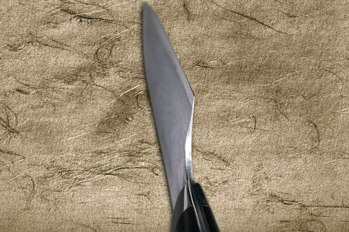 Takeshi Saji VG10 Black Damascus MCB Japanese Chefs Santoku Knife 180mm with Black Micarta Handle