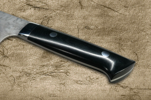 Takeshi Saji VG10 Black Damascus MCB Japanese Chefs Santoku Knife 180mm with Black Micarta Handle