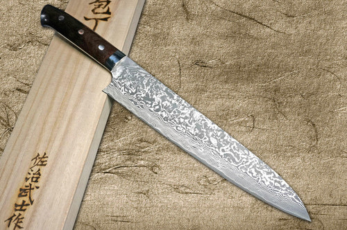 Takeshi Saji R2SG2 Black Damascus IR Japanese Chefs Gyuto Knife 270mm with Desert Ironwood Handle